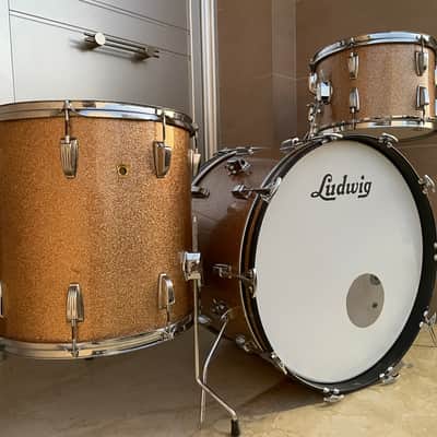 Ludwig Super Classic 1966 - Champagne Sparkle | Vintage USA | 3-ply Mahogany | Impecable image 3