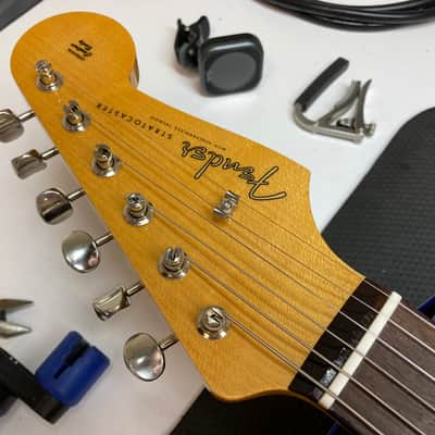 Fender Research and Development one off red cedar 60s vintage stratocaster chris fleming sonic blue image 11