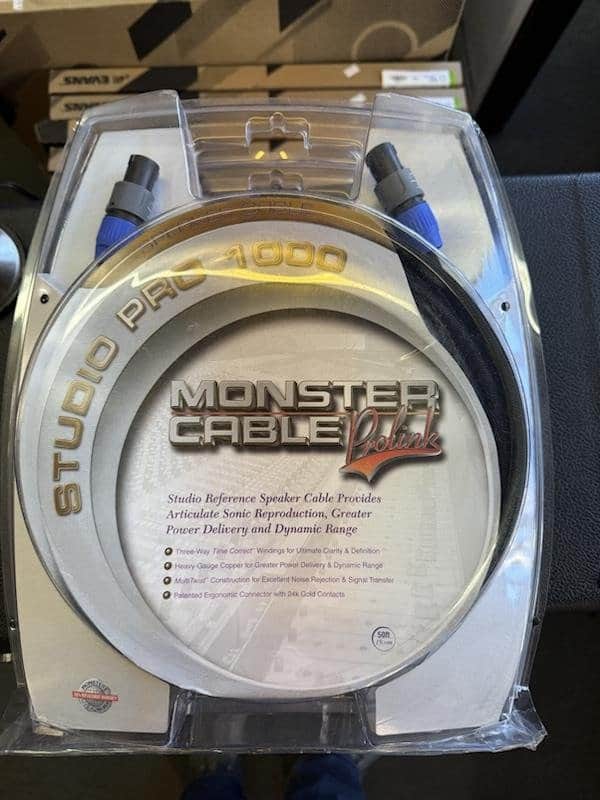 Monster Studio Pro 1000 Speakon Cables - 50ft (Two Cables) image 1