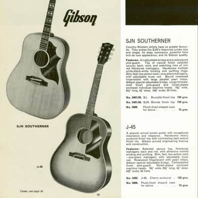 Gibson J-45 Slope Shoulder Dreadnought Acoustic Guitar w/Case - Cherry Sunburst (1967) image 16