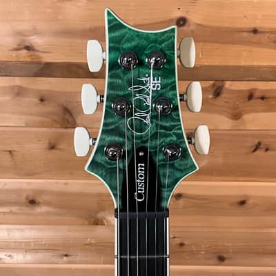 PRS SE Custom 24 Quilt Electric Guitar - Teal Black image 3