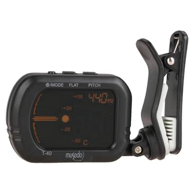 Musedo T-40 Clip-On Tuner for Guitar Bass Violin Ukulele Includes Battery Sweet! image 1