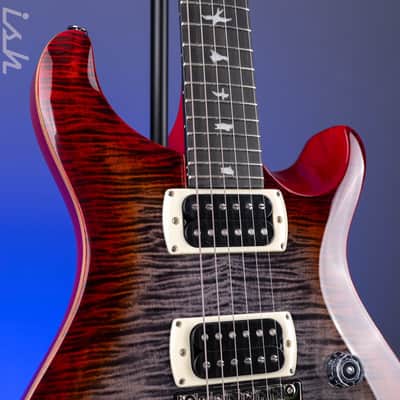 PRS SE Custom 24 Floyd Electric Guitar Charcoal Cherry Burst image 4
