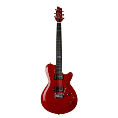 Godin (047604) DS-1 Daryl Stuermer Signature Electric Guitar - Translucent Red Flame (Demo Unit) image 2