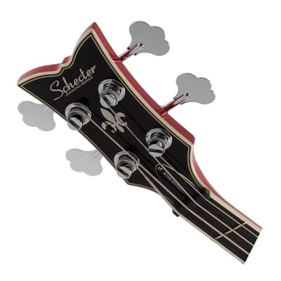 Schecter Simon Gallup Signature Corsair Bass - Red w/Black Lion Graphic image 4