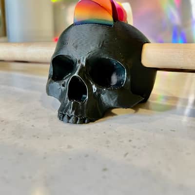 Mohawk Skull Guitar Pick and Drumstick Holder image 5