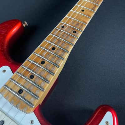 Fender Custom Shop 1958 Stratocaster, Heavy Relic-Faded Aged Candy Apple Red image 7