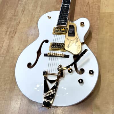 Gretsch Falcon Hollow Body Single-Cut with String-Thru Bigsby and Gold Hardware 2025 - White image 1
