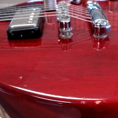 Hofner Contemporary Series Colorama Custom Double Cut DC Style Guitar 2006 - 2010 - Transparent Red image 8