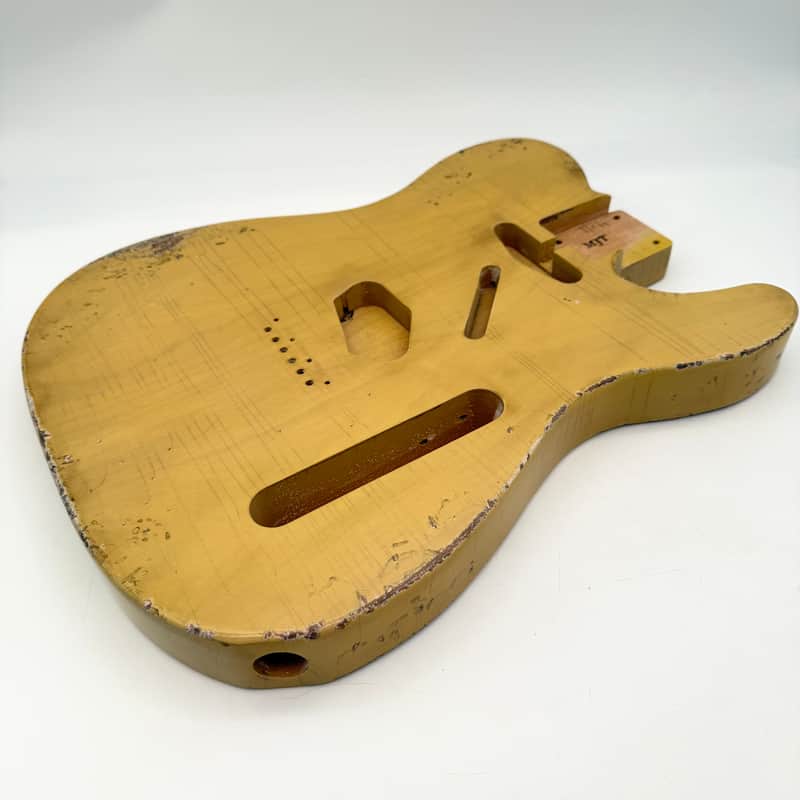 MJT Telecaster Body Relic Alder Nitro Butterscotch Light mjt6665 image 1