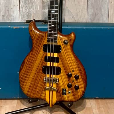 1979 Alembic Series 1, 4 String Bass, Stunning Natural Zebra Wood, LED Fret Lights, Very Nice Bass ! image 24