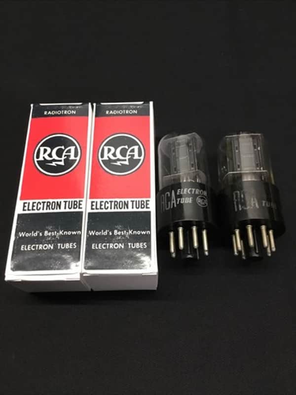 MATCHED PAIR RCA 6SN7GT Premium Audio VACUUM TUBES W/ Support Rods O.8643 image 1