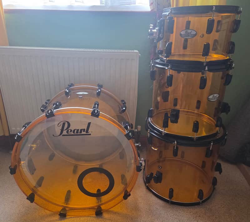Pearl CRB525FP/C732 Crystal Beat 10 / 12 / 14 / 16 / 22" 5pc Shell Pack 2014 - 2020 - Tangerine Glass image 1