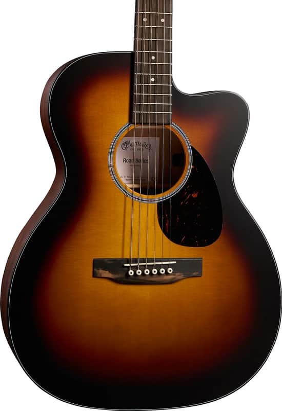 Martin OMC-10E Modern Road Series Grand Auditorium Acoustic-Electric Guitar, Solid Spruce Top, Burst image 1