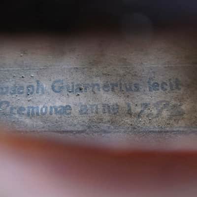 Conservatory Violin Guarnerius Copy 4/4 German Circa-1920s-1940s-Reddish Brown Varnish image 21