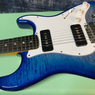 MINTY ! 2021 Fender Limited American Ultra Strat HSS - Denim Burst - GC Limited Edition - 8lbs - Lollar Upgraded P90 Pick-Ups image 7