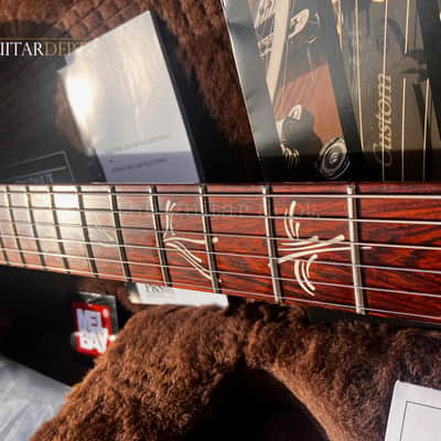 ♚AMAZING♚PRS Artist Custom PAULS GUITAR ♚ HONDURAN !♚ 'AAAAA' Flame ♚ BLACK GOLD ♚ Brushstroke Birds ♚7.6LB♚22*24 image 20