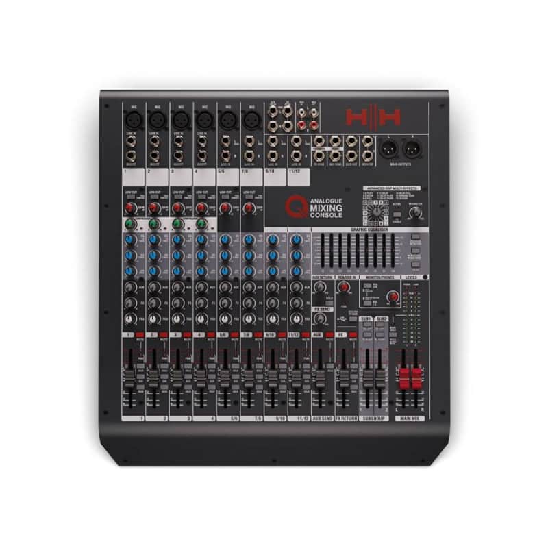 Immagine HH Audio Q12FX Q Series 12-Channel Stereo Mixing Console w/DSP - 1