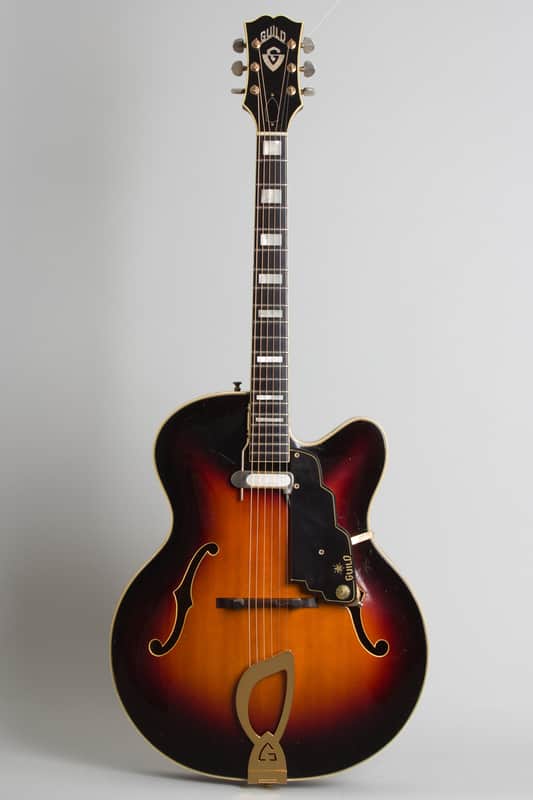 Guild A-350 Arch Top Acoustic Guitar (1966), ser. #46622, original black hard shell case. image 1