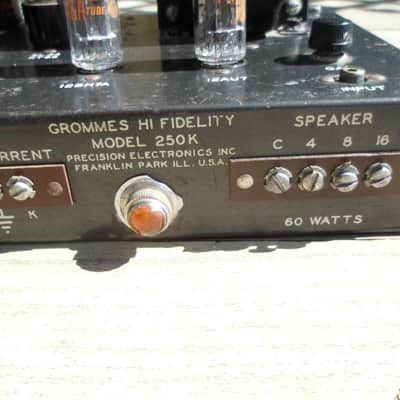 Grommes model 250K mono tube audio amplifier EL34 6L6 project 1950's image 2