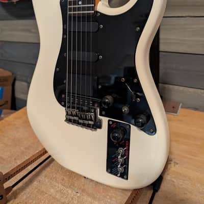 Casio MG-510 Electric Guitar MIDI Synth Controller 1980s White Very Good Condition image 3