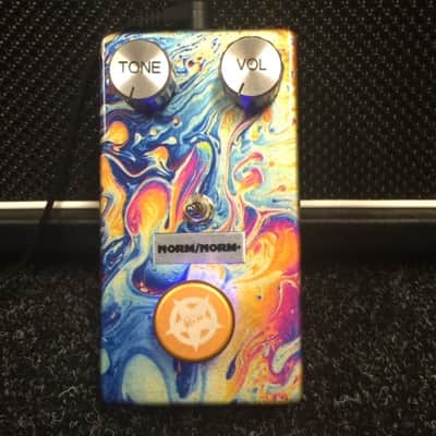 Flattley Guitar Pedals Solaris - Fuzz Pedal with Boost Oil Slick Graphics/Blue Halo Lt image 1