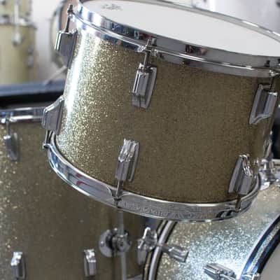 1960 Rogers "Swingtime" Sparkling Silver Pearl Drum Kit image 9