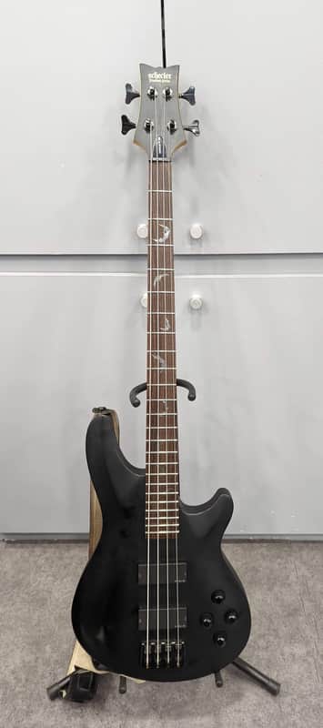 Schecter Damien Elite-4 Active 4-String Bass See-Thru Black image 1