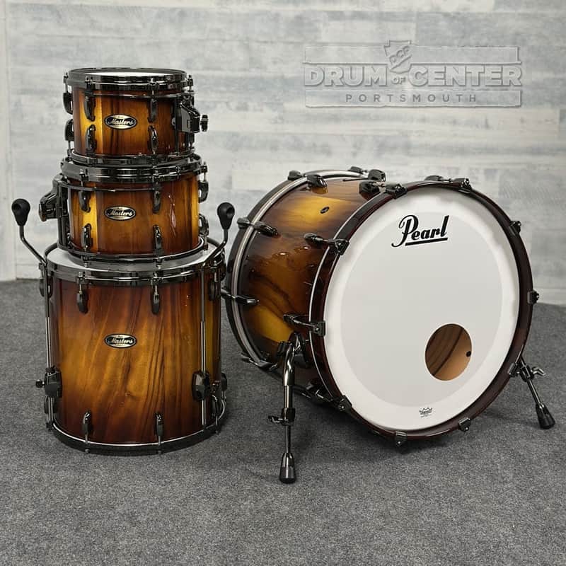 Pearl Masters Maple/Gum 4pc Drum Set 22/10/12/16 Exotic Saman Honeyburst image 1