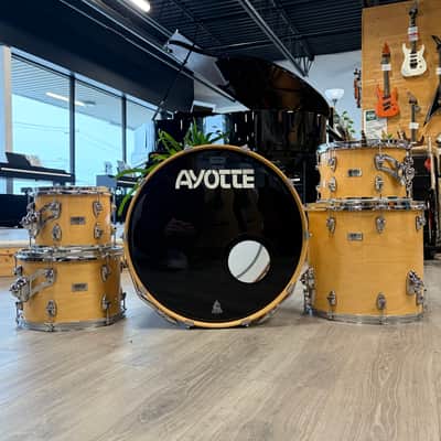 Ayotte 1999 Custom Shell Kit Acoustic Drum - Natural Blonde Gloss, Used image 2