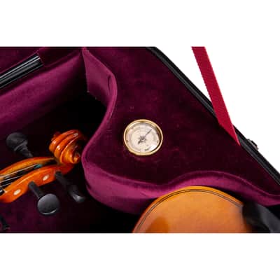 Crossrock 4/4 Violin Hard Case, 15-16.5 inches Viola Fiberglass Hardshell, Black Double Case image 5