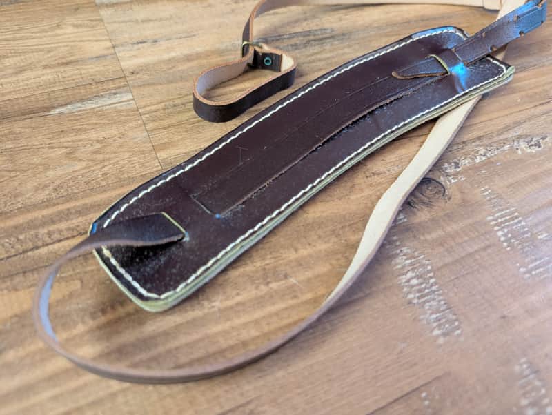 Bobby Lee Sottile Mfg Co Brown Leather Guitar Strap 1950s Great Condition! image 1