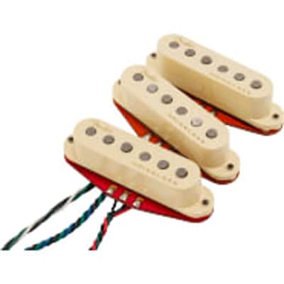 Fender Ultra Noiseless Hot Stratocaster Pickup Set - Aged White Covers image 2