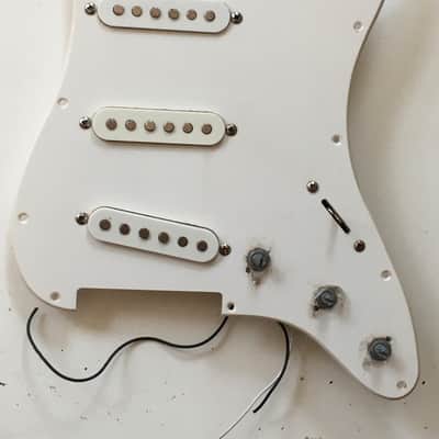 Vintage Relic Fender Squier Strat Guitar Fully Loaded Pickguard Pickups White image 1