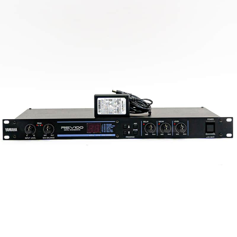 Yamaha REV100 Rackmount Digital Reverb w/ Power Supply — Lush, No