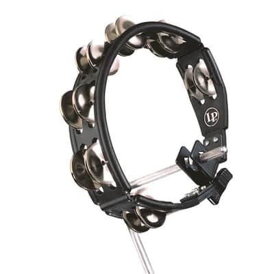 LP Cyclops Steel Jingles Black Mountable Tambourine image 1