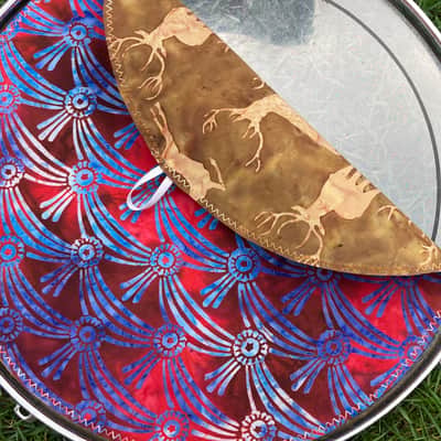16" reversible Drum Bunny cotton drum cover - partial mute - dampener - compare to Big Fat Snare Drum Quesadilla, Drum Tortilla image 4