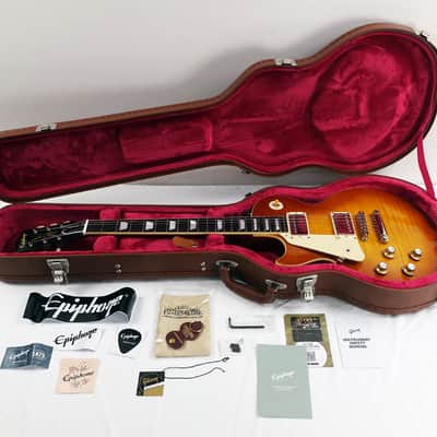 2025 Epiphone Inspired by Gibson Les Paul 1960 Reissue Left-Handed Lefty Washed Cherry Sunburst image 9