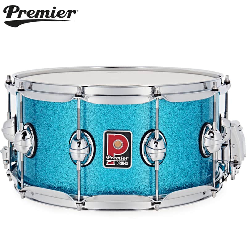 Premier Genista Classic 14" x 7" Birch Aqua Sparkle Snare Drum PGB1407SAQX image 1