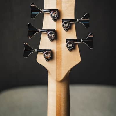 Fodera Emperor 5 Standard Classic-Vintage Sunburst (Optional Color) w/Birdseye Maple FB, Black PG image 6