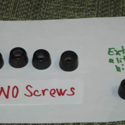 used genuine Electro Harmonix rubber feet (set or 4 feet + 1 exta foot) for / from late 1990s to late 2000s Russian Big Miff or Russian Small Stone [NO pedal(s) / NO screws) ONE foot has a break/crack/cut, AS IS / NO RETURNS image 4