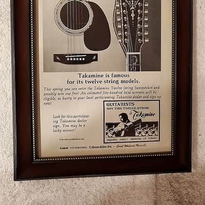 1979 Takamine Guitars Promotional Ad Framed Takamine 12 String Original