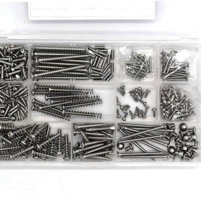 Guitar Screws Kit,304 Stainless Steel, #2#3#4#6#8 fit Fender & Gibson Pickguard, for Neck Plate Tuning Humbucker SingleCoil Pickup TrussRod Cover Bridge Selector Switch (Stainless Steel Uncoated) image 4