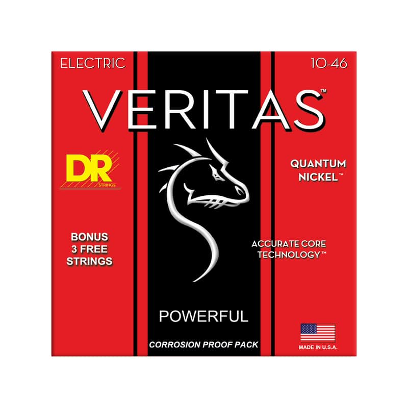 DR Strings VERITAS Coated Core Technology Electric Guitar Strings Medium 10-46 image 1