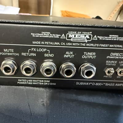 Mesa Boogie Subway D-800 800-Watt Bass Amp Head 2015 - Present - Black image 8