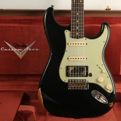Fender Custom Shop 1959 Stratocaster HSS Relic 3A Rosewood Fingerboard Aged Black CZ590355 image 1