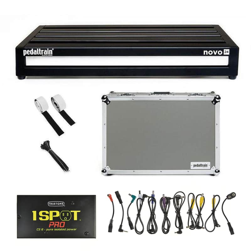 Pedaltrain NOVO 24 Pedalboard 5 Rails 24x14.5 w/Tour Case w/Truetone CS-6 Power Supply Bundle image 1