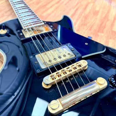 🔥2015🔥 Burny SRLC-55 Black Les Paul Custom~ Gold Hardware~ Japanese Import! image 4