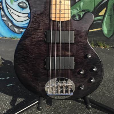 Lakland U.S. Series 55-94 Deluxe 5-String Custom 2015 - Black Transparent image 2