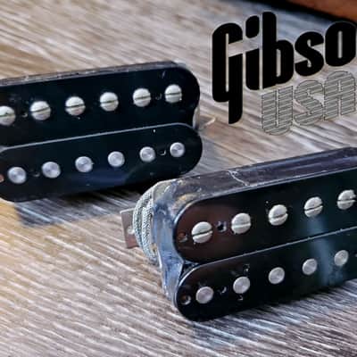 Gibson USA 496R/500T Super Ceramic Humbucker Pickup Set from Les Paul Classic ~ Double Black image 1